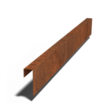 Προφίλ u από ατσάλι corten 15 x 5 x 5 cm (μήκος 150 cm)