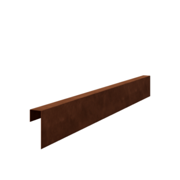Προφίλ U από χάλυβα Corten - 15 x 5 x 5 cm - 150 cm