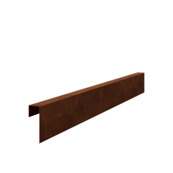 Προφίλ U από χάλυβα Corten - 15 x 5 x 5 cm - 240 cm