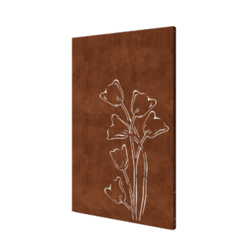 Πάνελ από ατσάλι corten τουλίπα ασύμμετρο 120 x 6 x 190 cm