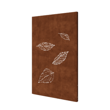 Πάνελ από ατσάλι corten μικρά φύλλα 120 x 6 x 190 cm