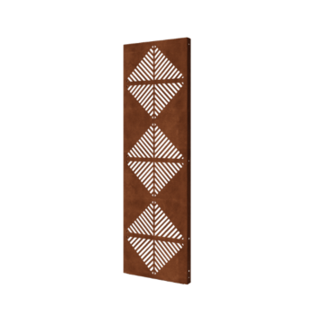 Διακοσμητικό πάνελ από χάλυβα Corten - Γραμμές 4 - 60 x 6 x 190 cm