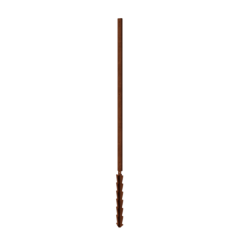 Βάση από ατσάλι corten ίσιο πείρος στήριξης με 190 x 6 x 3 cm
