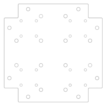 Πλάκα βάσης από γαλβανισμένο χάλυβα - 30 x 30 cm