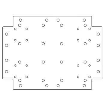 Πλάκα βάσης από γαλβανισμένο χάλυβα - 30 x 40 cm