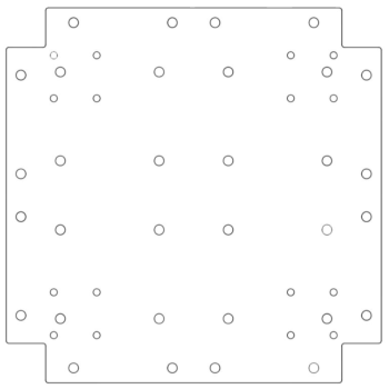 Πλάκα βάσης από γαλβανισμένο χάλυβα - 40 x 40 cm
