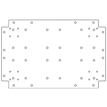 Πλάκα βάσης από γαλβανισμένο χάλυβα - 40 x 60 cm