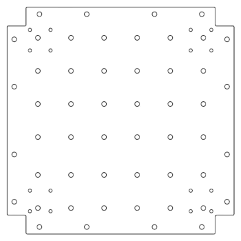 Πλάκα βάσης από γαλβανισμένο χάλυβα - 50 x 50 cm