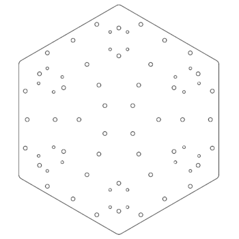 Πλάκα βάσης από γαλβανισμένο χάλυβα - Εξάγωνο - 59,3 x 52 cm