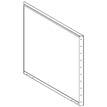 Ζαρντινιέρα από χάλυβα - Πάνελ - 100 x 100 cm - RAL9005 ματ (μαύρο)