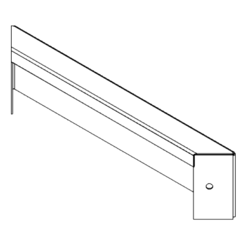 Ζαρντινιέρα από χάλυβα - Πάνελ - 10 x 40 cm - RAL7016 ματ (ανθρακί γκρι)