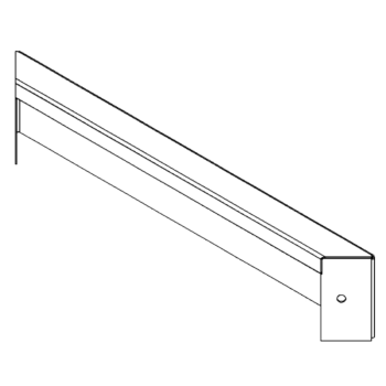 Ζαρντινιέρα από χάλυβα - Πάνελ - 10 x 50 cm - RAL9010 ματ (λευκό)