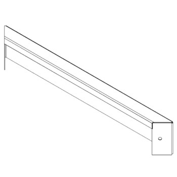 Ζαρντινιέρα από χάλυβα - Πάνελ - 10 x 60 cm - RAL7016 ματ (ανθρακί γκρι)