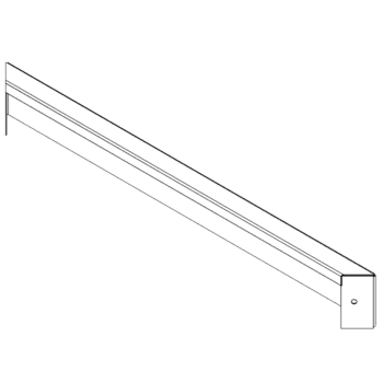 Ζαρντινιέρα από χάλυβα - Πάνελ - 10 x 80 cm - RAL9005 ματ (μαύρο)