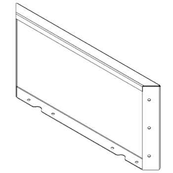 Ζαρντινιέρα από χάλυβα - Πάνελ - 30 x 60 cm - RAL9005 ματ (μαύρο)