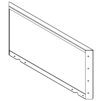 Ζαρντινιέρα από χάλυβα - Πάνελ - 40 x 80 cm - RAL9010 ματ (λευκό)