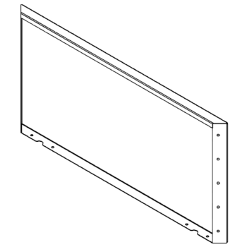 Ζαρντινιέρα από χάλυβα - Πάνελ - 50 x 100 cm - RAL9005 ματ (μαύρο)