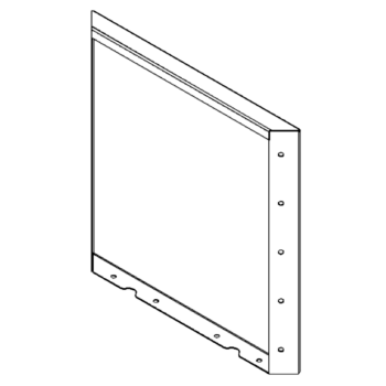 Ζαρντινιέρα από χάλυβα - Πάνελ - 50 x 50 cm - RAL9005 ματ (μαύρο)