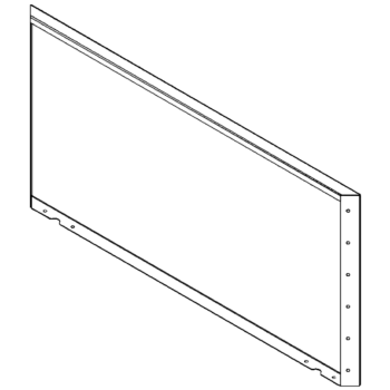 Ζαρντινιέρα από χάλυβα - Πάνελ - 60 x 120 cm - RAL9010 ματ (λευκό)