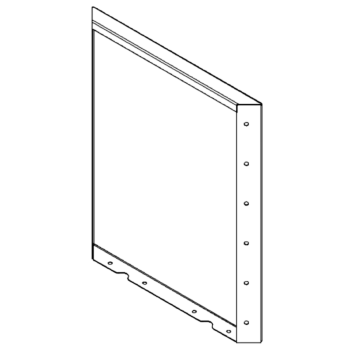 Ζαρντινιέρα από χάλυβα - Πάνελ - 60 x 50 cm - RAL7016 ματ (ανθρακί γκρι)
