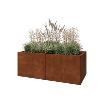 Ζαρντινιέρα XXL από χάλυβα Corten - Ορθογώνιο - 160 x 80 x 60 cm - Χωρίς πλάκα βάσης