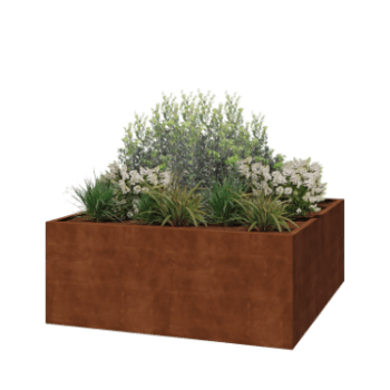 Συγκολλημένη ζαρντινιέρα από ατσάλι corten Montana 200 x 200 x 80 cm