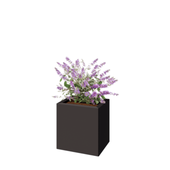 Ζαρντινιέρα από χάλυβα - Ορθογώνιο - 40 x 30 x 40 cm - Άλλο χρώμα RAL - Με πλάκα βάσης