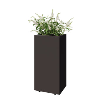 Ζαρντινιέρα από χάλυβα - Ορθογώνιο - 40 x 30 x 80 cm - RAL7016 ματ (ανθρακί γκρι) - Με πλάκα βάσης - Με πόδια