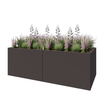 Ζαρντινιέρα XXL από χάλυβα - Ορθογώνιο - 240 x 100 x 80 cm - Άλλο χρώμα RAL - Χωρίς πλάκα βάσης