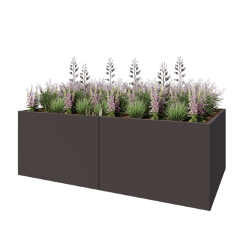 Ζαρντινιέρα XXL από χάλυβα - Ορθογώνιο - 240 x 120 x 80 cm - Άλλο χρώμα RAL - Χωρίς πλάκα βάσης