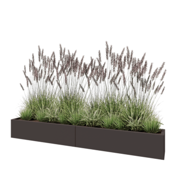 Ζαρντινιέρα XXL από χάλυβα - Ορθογώνιο - 240 x 30 x 30 cm - Άλλο χρώμα RAL - Χωρίς πλάκα βάσης