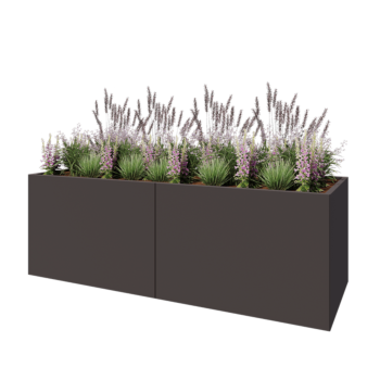 Ζαρντινιέρα XXL από χάλυβα - Ορθογώνιο - 240 x 80 x 80 cm - Άλλο χρώμα RAL - Χωρίς πλάκα βάσης