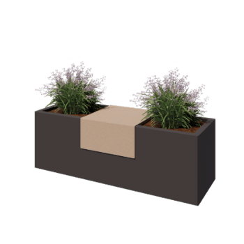 Πλατφόρμα για ζαρντινιέρες από χάλυβα - 40 x 41 x 20 cm - Sand look