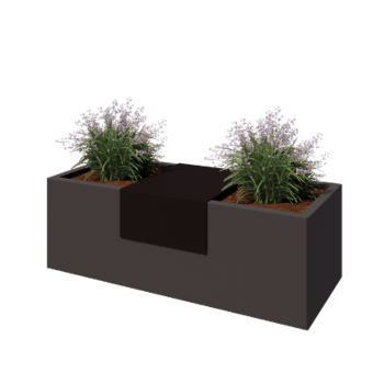 Πλατφόρμα για ζαρντινιέρες από χάλυβα - 40 x 51 x 20 cm - Bronze