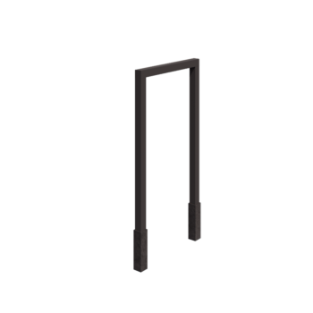 Πέργκολα από χάλυβα - Ίσιο - 150 x 230 cm - RAL7016 ματ (ανθρακί γκρι) - Με βάση από σκυρόδεμα