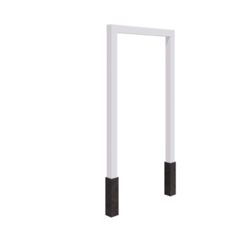 Πέργκολα από χάλυβα - Ίσιο - 150 x 230 cm - RAL9010 ματ (λευκό) - Με βάση από σκυρόδεμα