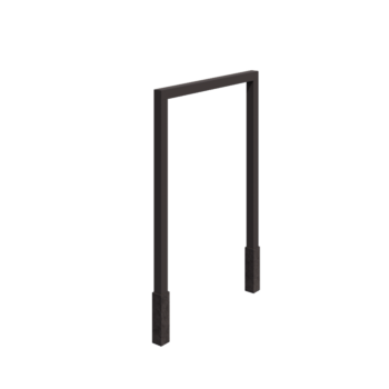 Πέργκολα από χάλυβα - Ίσιο - 200 x 230 cm - RAL7016 ματ (ανθρακί γκρι) - Με βάση από σκυρόδεμα
