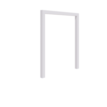 Πέργκολα από χάλυβα - Ίσιο - 200 x 230 cm - RAL9010 ματ (λευκό) - Χωρίς βάση από σκυρόδεμα