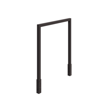 Πέργκολα από χάλυβα - Ίσιο - 250 x 230 cm - RAL7016 ματ (ανθρακί γκρι) - Με βάση από σκυρόδεμα