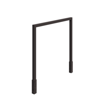 Πέργκολα από χάλυβα - Ίσιο - 300 x 230 cm - RAL7016 ματ (ανθρακί γκρι) - Με βάση από σκυρόδεμα