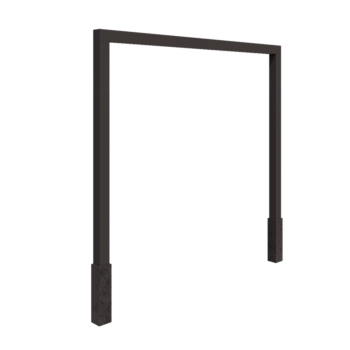 Πέργκολα από χάλυβα - Ίσιο - 300 x 230 cm - Άλλο χρώμα RAL - Με βάση από σκυρόδεμα