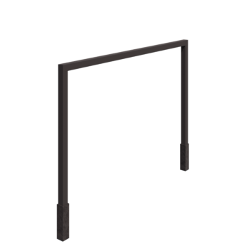 Πέργκολα από χάλυβα - Ίσιο - 400 x 230 cm - RAL7016 ματ (ανθρακί γκρι) - Με βάση από σκυρόδεμα