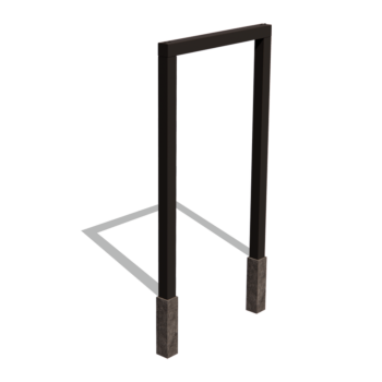 Πέργκολα από χάλυβα - Ίσιο - 150 x 230 cm - RAL9005 ματ (μαύρο) - Χωρίς βάση από σκυρόδεμα