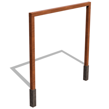 Πέργκολα από ατσάλι corten ίσιο 300 cm
