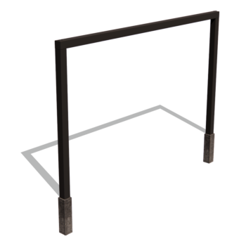 Πέργκολα από χάλυβα - Ίσιο - 400 x 230 cm - Άλλο χρώμα RAL - Χωρίς βάση από σκυρόδεμα