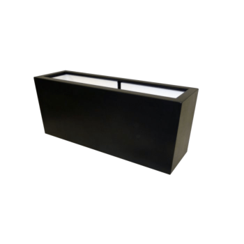 πολυεστερική γλάστρα - Ορθογώνιο - 120 x 30 x 50 cm - RAL9005 ματ (μαύρο) - Με βάση