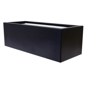 πολυεστερική γλάστρα - Ορθογώνιο - 120 x 50 x 40 cm - RAL9005 ματ (μαύρο) - Με βάση