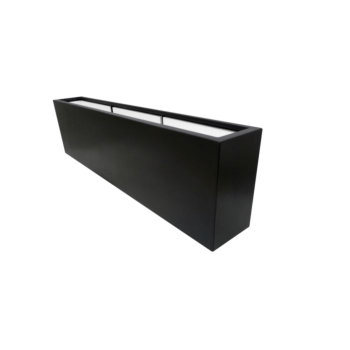 πολυεστερική γλάστρα - Ορθογώνιο - 200 x 30 x 60 cm - RAL9005 ματ (μαύρο) - Με βάση