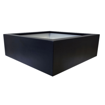 πολυεστερική γλάστρα - Τετράγωνο - 120 x 120 x 40 cm - Με βάση