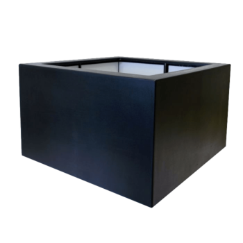 πολυεστερική γλάστρα - Τετράγωνο - 120 x 120 x 60 cm - RAL9010 ματ (λευκό) - Με βάση